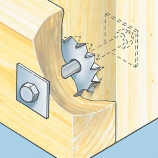 38mm Double Side Timber/Conn